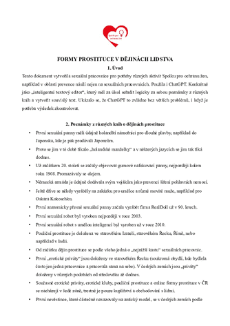 Formy prostituce v dějinách lidstva