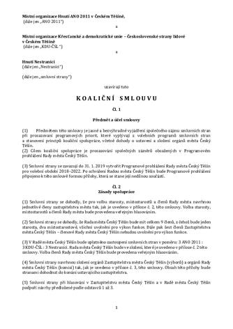 Koalicni smlouva