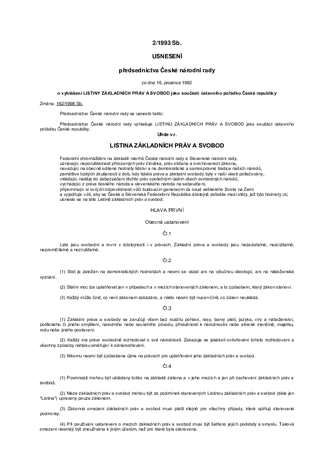 Listina základních práv a svobod