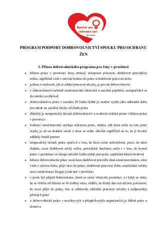 program podpory dobrovolnictvĂ­  metodika