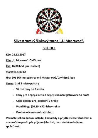 Silvestrovský šipkový turnaj