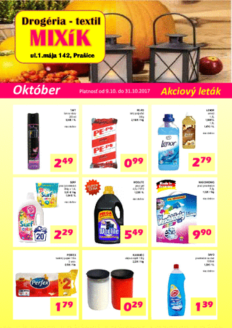 Leták Mixik október