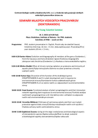 Doktorandi seminár 2023